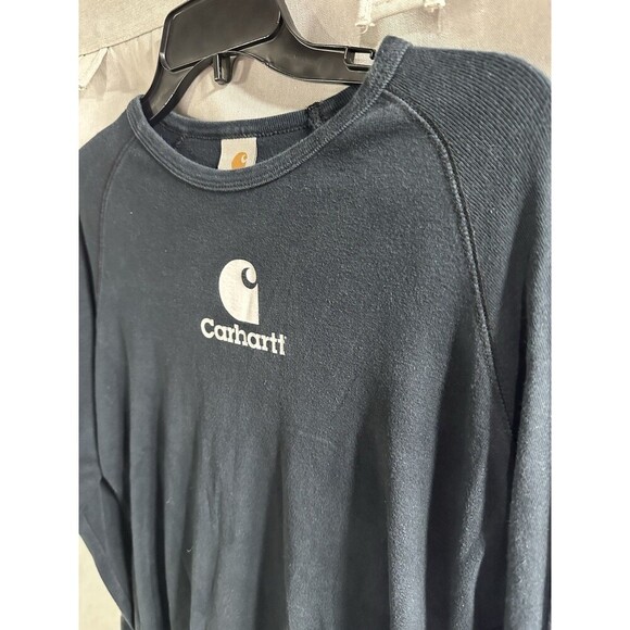 Carhartt For Women Y2k Vintage‎ Black Long Sleeve Shirt Logo Cotton XL - Picture 3 of 6